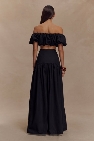 Autumn Black Maxi Skirt