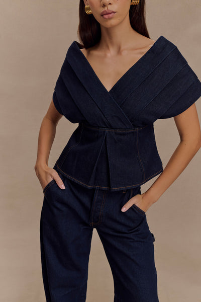 Rayne Off-Shoulder Denim Top