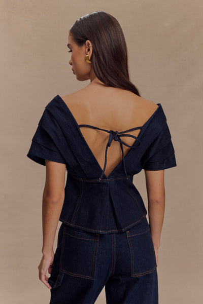 Rayne Off-Shoulder Denim Top