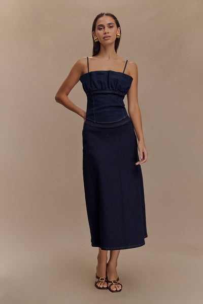 Cecilia Denim A-Line Skirt