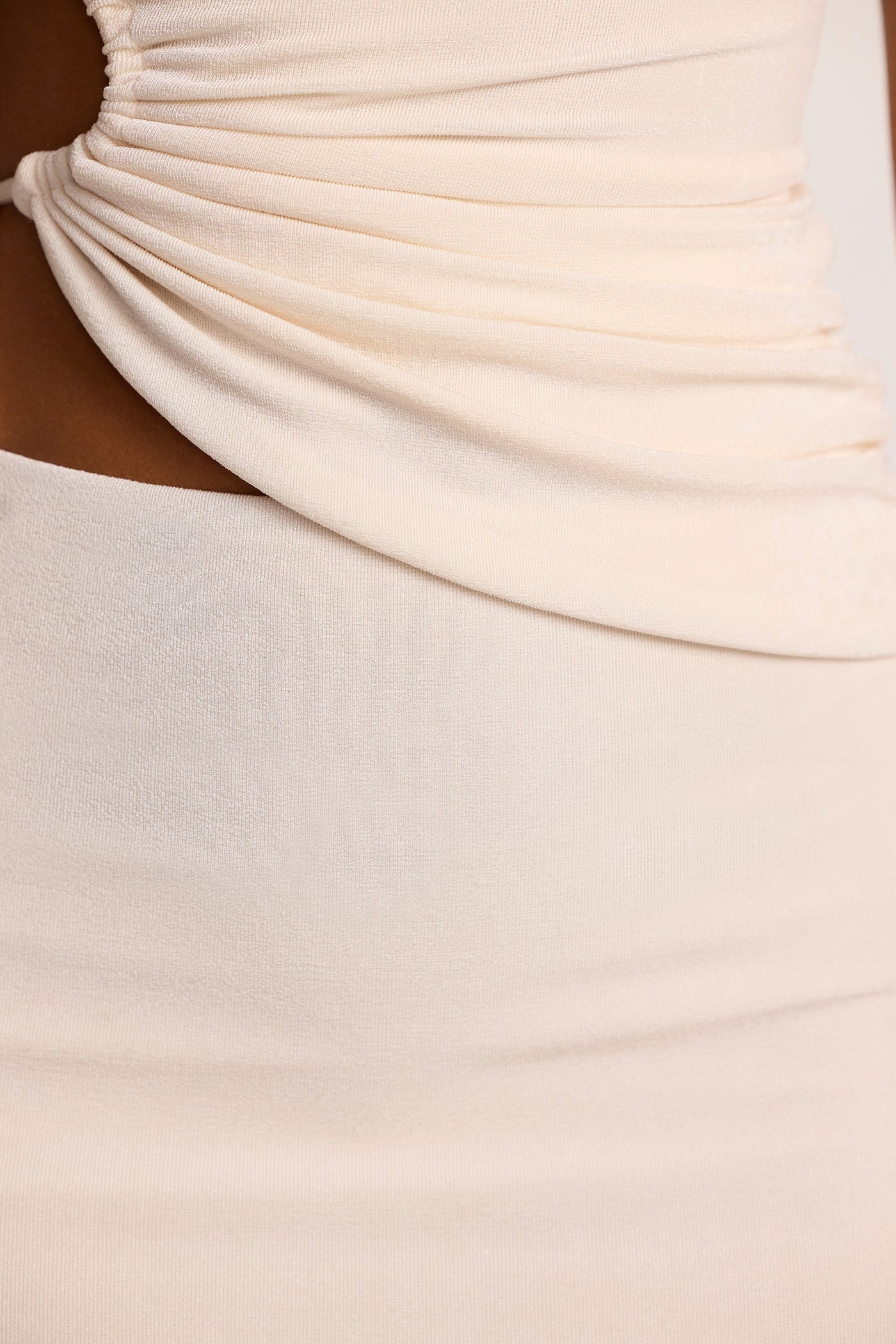 Textured Jersey One-Shoulder Top