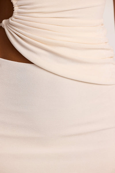 Textured Jersey One-Shoulder Top