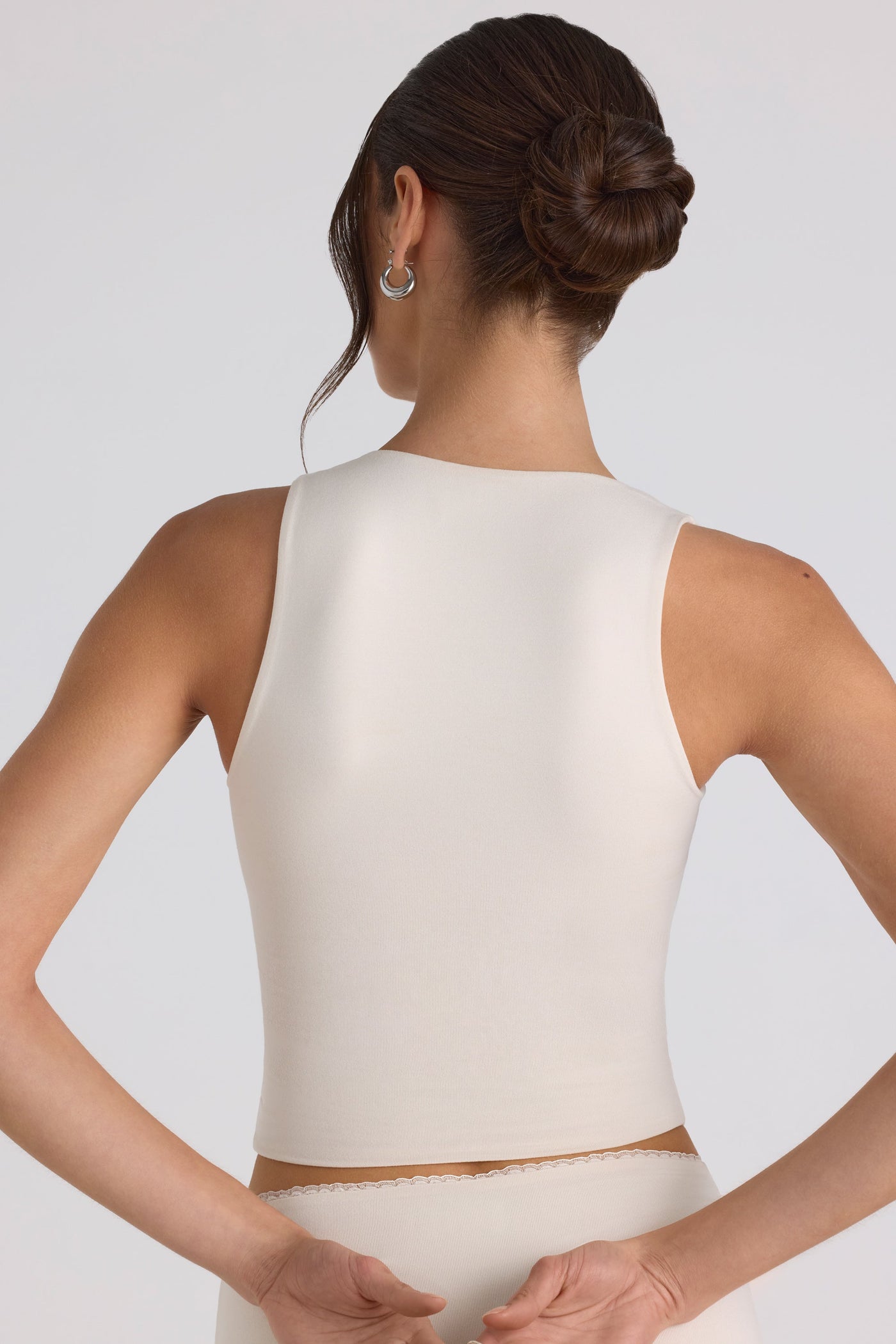 Modal Bow-Detail Crop Top