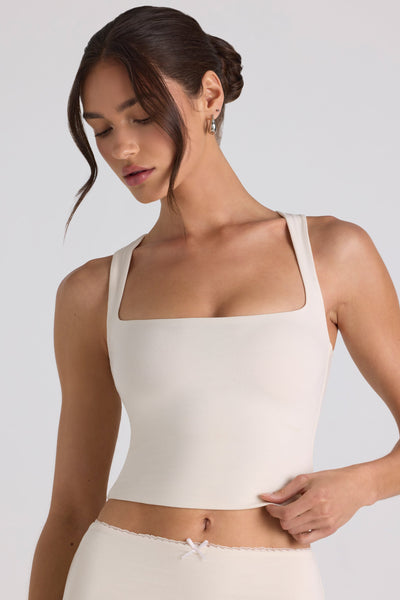Modal Bow-Detail Crop Top