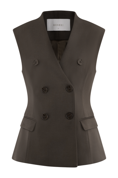 Penelope Sleeveless Suit Blazer